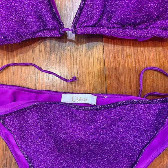 Oseree Purple Shimmer Bikini Set - Picture 2 of 7